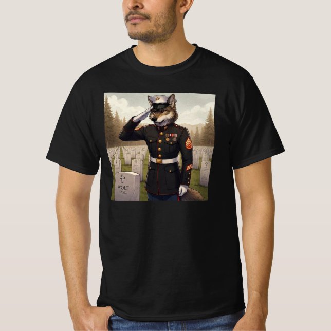 Camiseta Lobo de la Marina saludando (Anverso)
