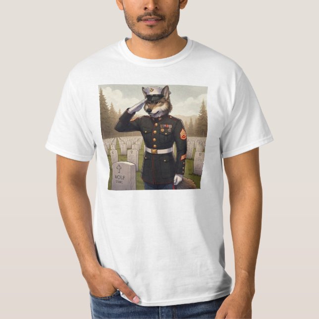 Camiseta Lobo de la Marina saludando (Anverso)