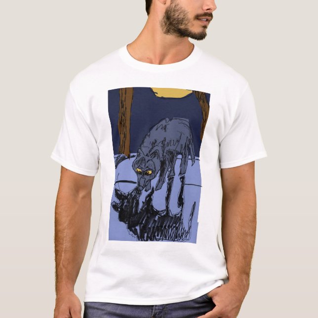 Camiseta lobo de la sombra y lobo del sol (Anverso)