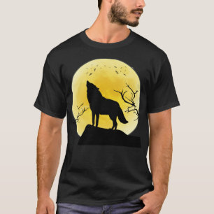 Camiseta Lobo de luna llena Regalo laboratorios negros cani