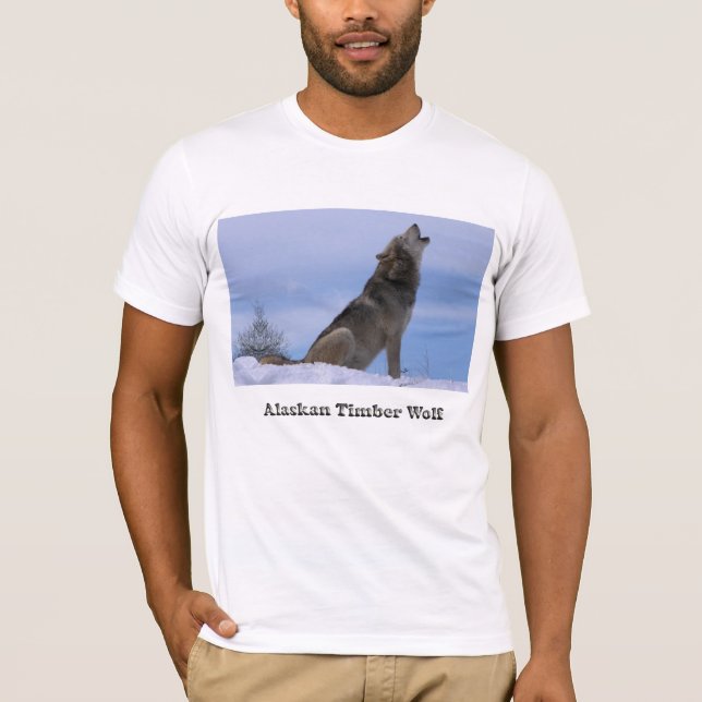 Camiseta Lobo de madera de Alaska del grito (Anverso)