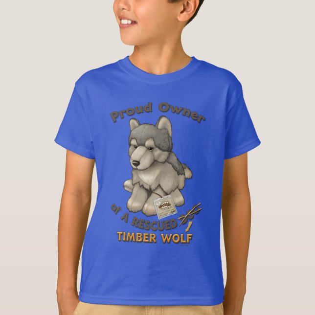 Camiseta Lobo de madera rescatado (Anverso)