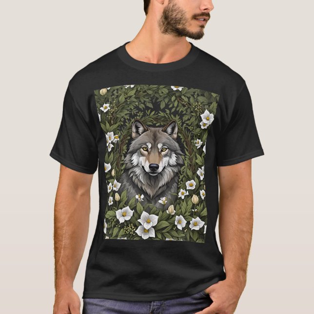 Camiseta Lobo de Minnesota Rodeado por la flor de pimienta  (Anverso)