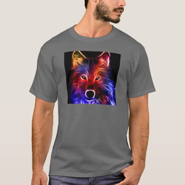 CAMISETA LOBO DE NEÓN (Anverso)
