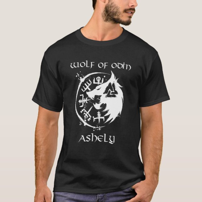 Camiseta Lobo De Odin Ashely Personalizado (Anverso)