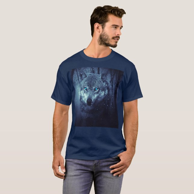 Camiseta Lobo de ojos azules (Anverso completo)