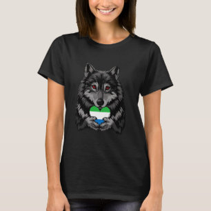 Camiseta Lobo de Sierra Leona Bandera de Sierra Leona Sierr