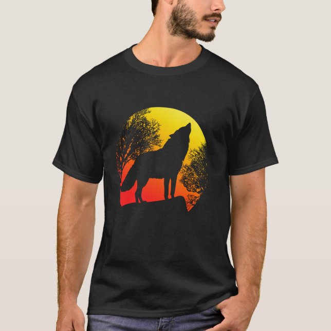 Camiseta Lobo de sol para animales de bosque 1 (Anverso)