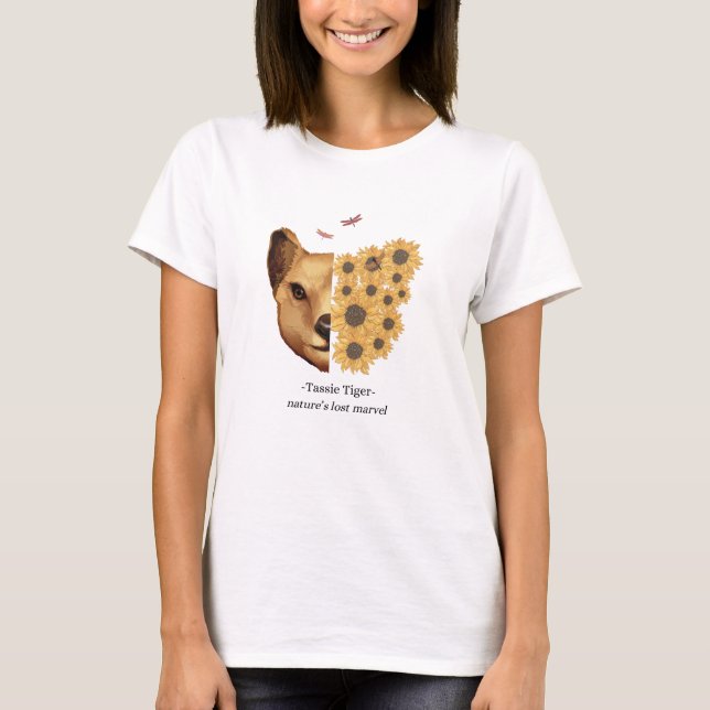 Camiseta Lobo de Tasmania Tassie Tiger Thylacine (Anverso)