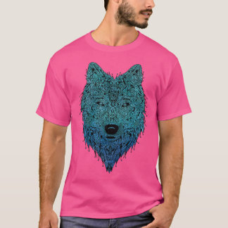 Camiseta Lobo Del Cielo Nocturno Iluminando La Naturaleza A