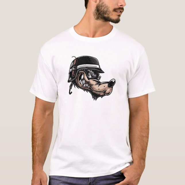 Camiseta Lobo del dibujo animado (Anverso)