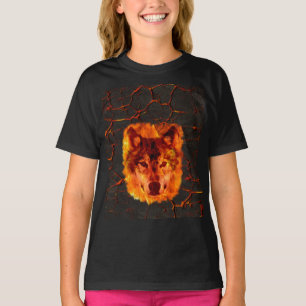 Camiseta Lobo del fuego de la lava