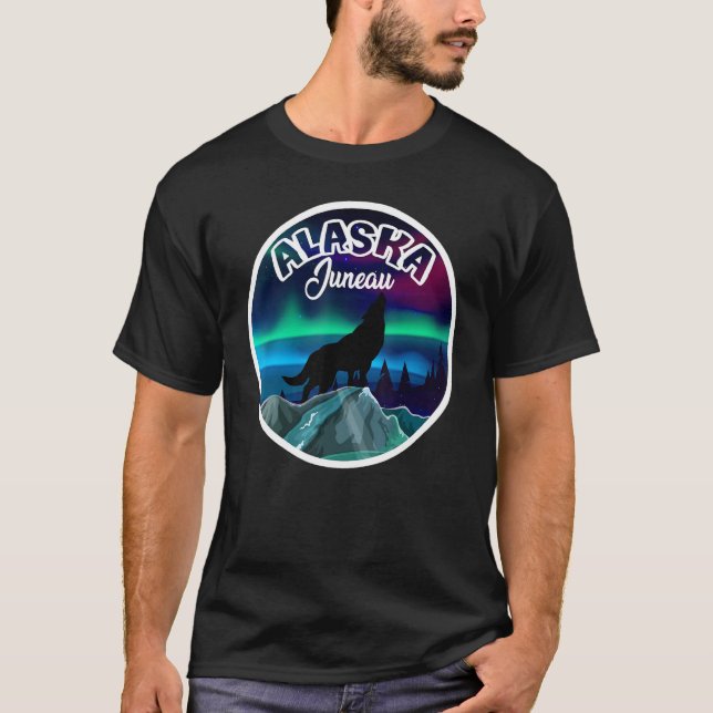 Camiseta Lobo del norte de Juneau Alaska (Anverso)