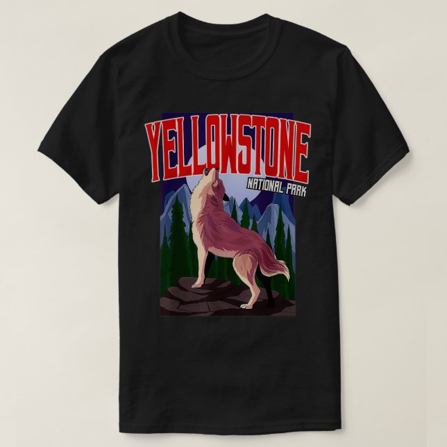 Camiseta Lobo del Parque Nacional Yellowstone (Diseño del anverso)