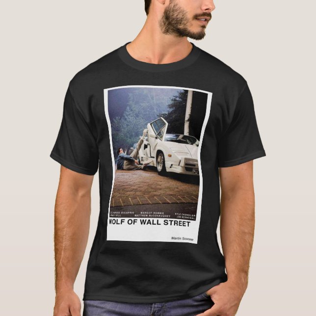Camiseta Lobo del Poster de Wall Street (Anverso)
