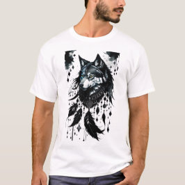 Camiseta lobo, depredador, soñador, amuleto, talismán
