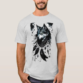 Camiseta lobo, depredador, soñador, amuleto, talismán