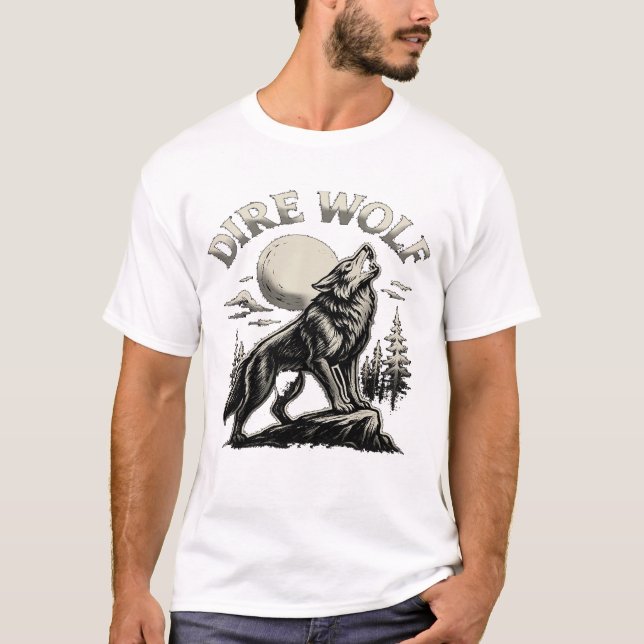 Camiseta Lobo Dire - Negrita Naturaleza Salvaje (Anverso)