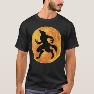 Camiseta Lobo Disfraz De Halloween De Mujer Llena De Luna L