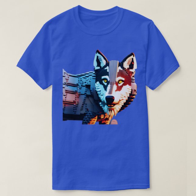 Camiseta lobo en bloque (Diseño del anverso)