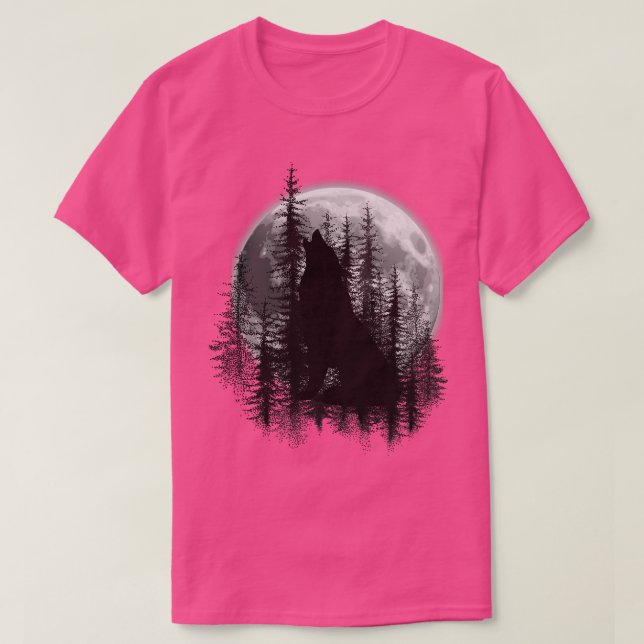 Camiseta lobo en el bosque (Diseño del anverso)