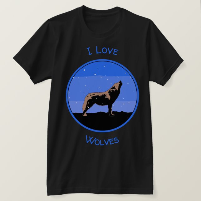 Camiseta Lobo en invierno - Arte de vida silvestre original (Anverso del diseño)