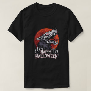 Camiseta Lobo esqueleto: Feliz Halloween