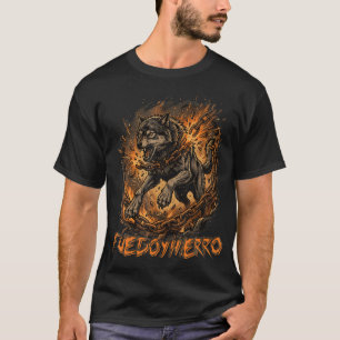 Camiseta Lobo Feroz Rompiendo Cadenas Fuego Hierro Motivaci
