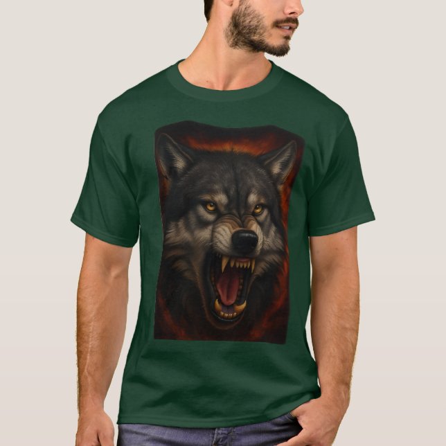 Camiseta lobo feroz: símbolo de fuerza y ferocidad (Anverso)