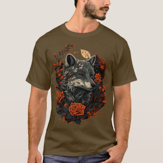Camiseta Lobo floral
