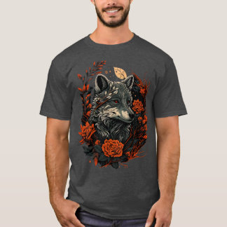 Camiseta Lobo floral