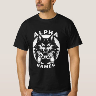 Camiseta Lobo Gamer Alfa con Controlador