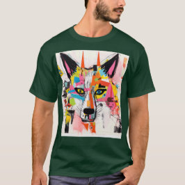 Camiseta Lobo Grafiti Lobo Urbano de Arte Callejero