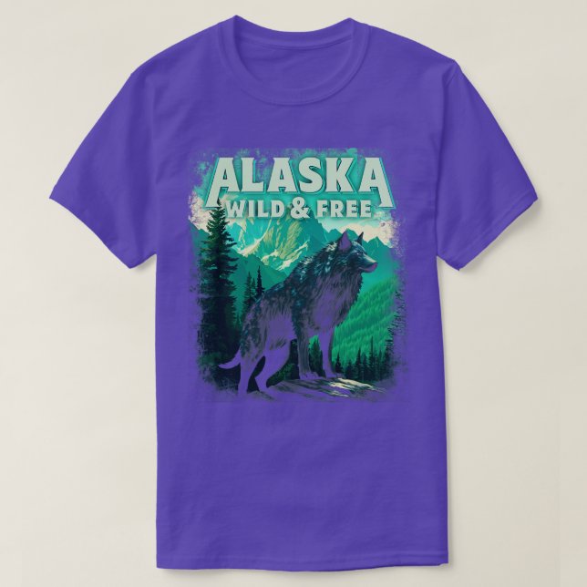 Camiseta Lobo gris de Alaska TShirt (Diseño del anverso)