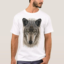 Camiseta Lobo gris, lobo gris, lobo, lobo, rostro lobo