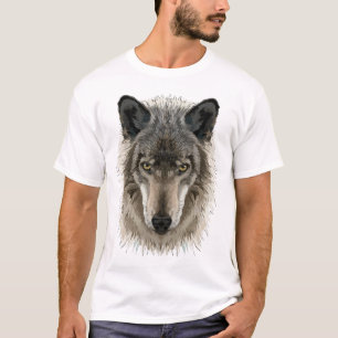 Camiseta Lobo gris, lobo gris, lobo, lobo, rostro lobo