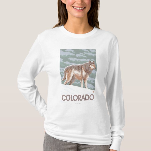 Camiseta Lobo gris StandingColorado (Anverso)