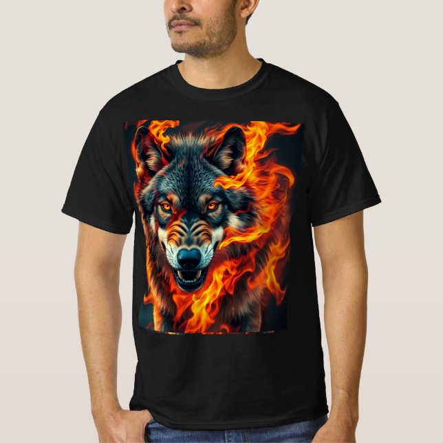 Camiseta Lobo guerreiro (Anverso)