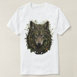 Camiseta Lobo Hecho de Ramas Deja la Naturaleza del Bosque