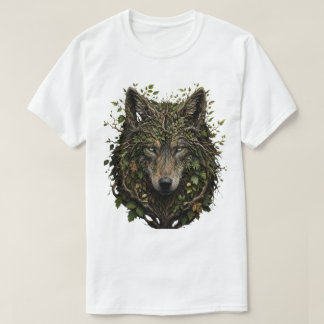 Camiseta Lobo Hecho de Ramas Deja la Naturaleza del Bosque 