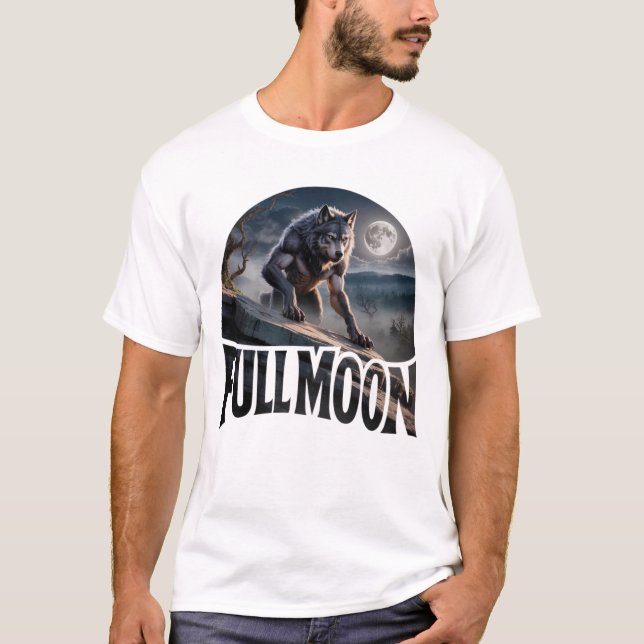 Camiseta Lobo hombre de la luna llena (Anverso)