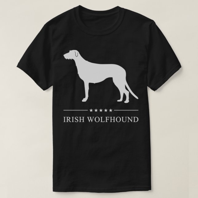 Camiseta Lobo irlandés Perro blanco Silueta Pullover (Diseño del anverso)