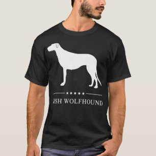 Camiseta Lobo irlandés Perro blanco Silueta Pullover