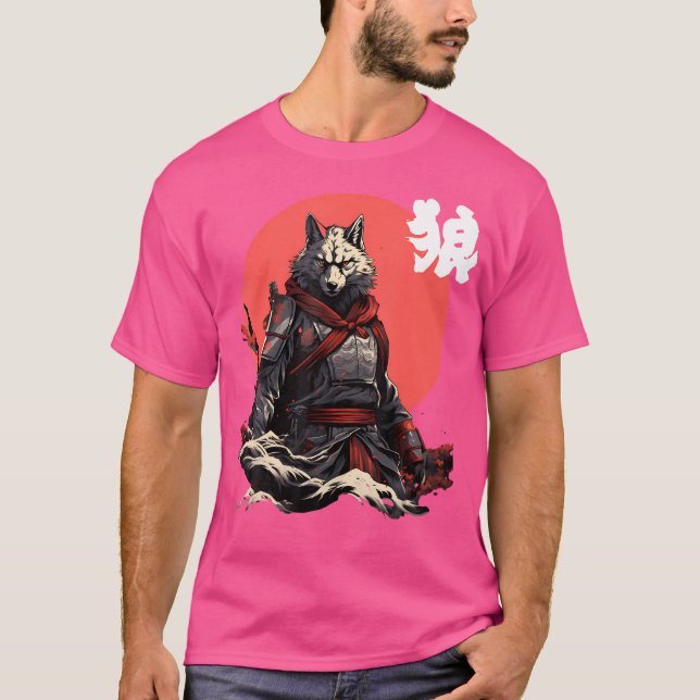 Camiseta Lobo japonés: personaje japonés en Guay Ninja (Anverso)