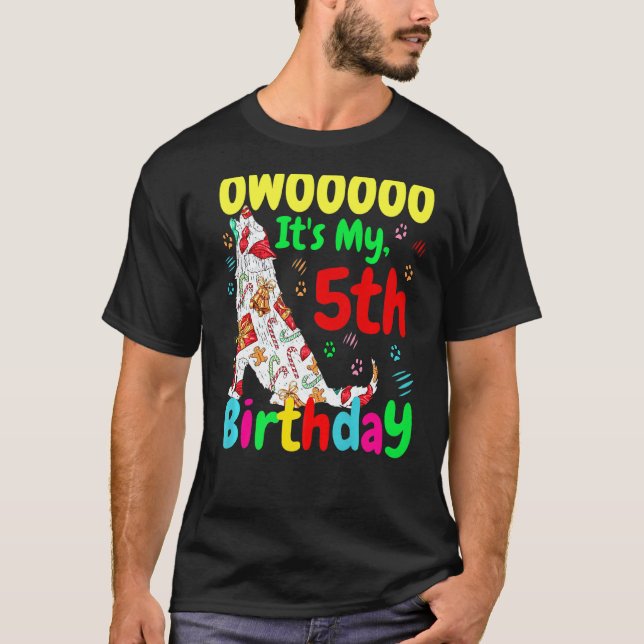 Camiseta Lobo llorón son mis lobos Navidades de quinto cump (Anverso)