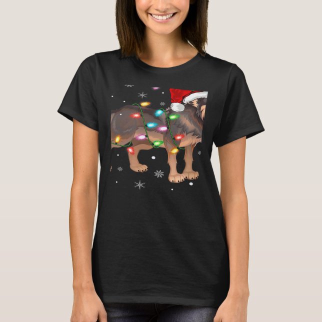 Camiseta Lobo Luces de Navidad Lobo Navidad (Anverso)
