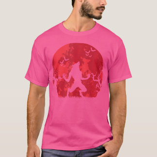 Camiseta Lobo lunar de sangre Luna llena Halloween Lobo
