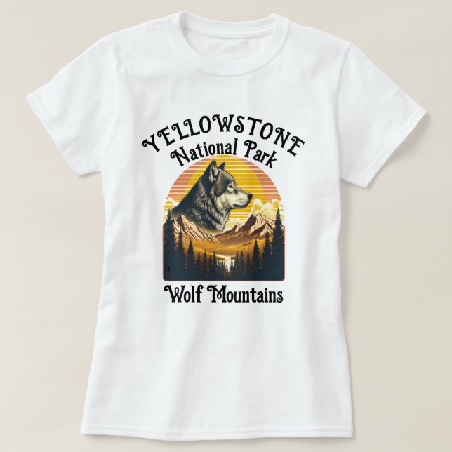 Camiseta Lobo majestuoso de Yellowstone (Diseño del anverso)