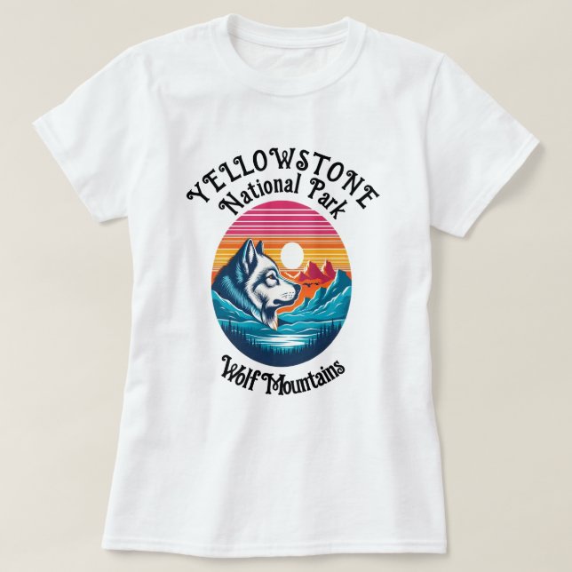 Camiseta Lobo Majestuoso De Yellowstone (Diseño del anverso)