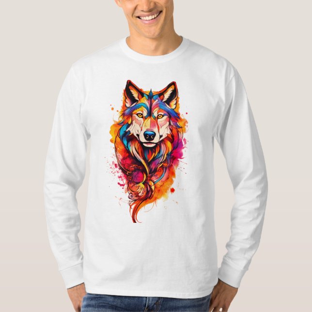 Camiseta Lobo majestuoso - Espíritu vibrante (Anverso)